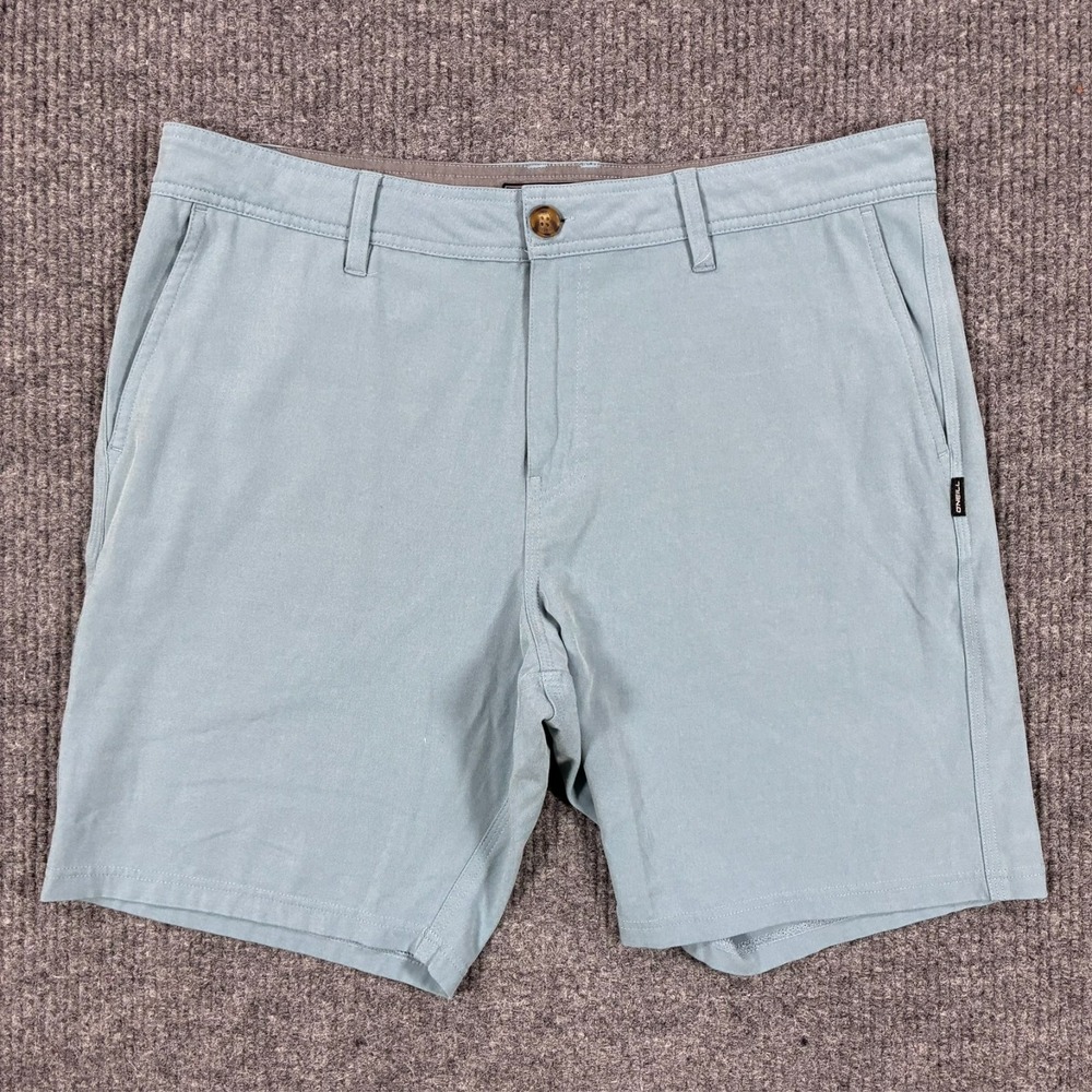 O'Neill Hyperfreak Hybrid Shorts Mens 36 Light Blue Stretch Performance Casual